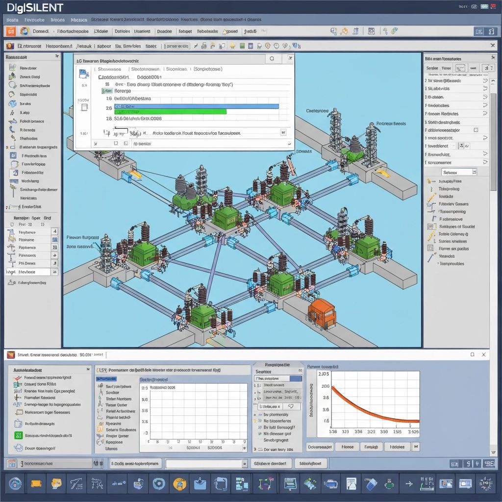 DigiSILENT electrical design and grid analysis drawing